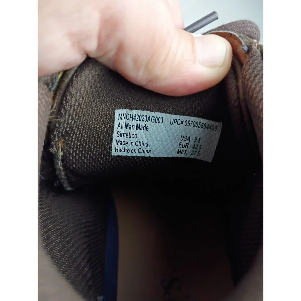 CHAPS  Men's 9.5 Brown Lace Up City Boots W/Comfort Footbed  Casual High Top